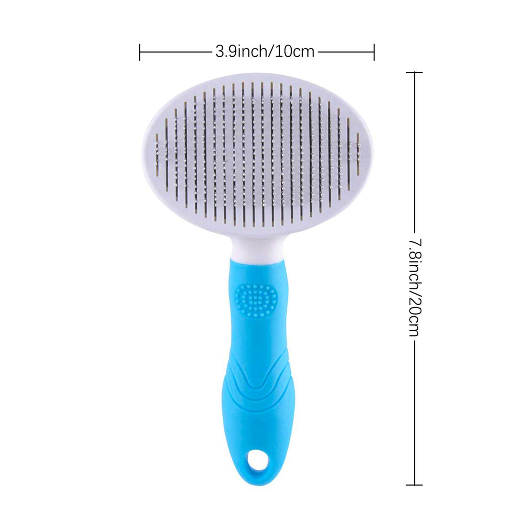 Self Cleaning Slicker Brush - Cat Brush Skin-Friendly Deshedding Grooming Massaging Tool For Long & Short Haired Pets, Cat Hair Brushes Easy Removes Undercoat For Dogs Cats Rabbits
