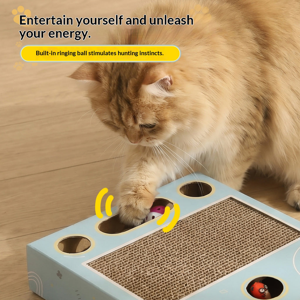 Cat Scratching Post Multifunctional Whac-A-Mole Toy