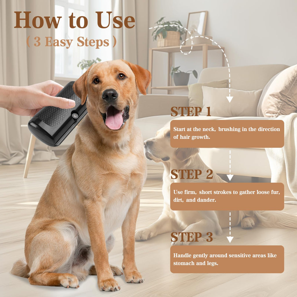 Dog Brush For Shedding, Deshedding Undercoat Brush For Cats & Rabbits  Ergonomic Grooming Tool, Painlessly Removes Loose & Matted Fur For Short Medium Long Haired Pets